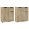 Sideboards 2 pcs Sonoma Oak 60 x 30 x 70 cm engineered wood