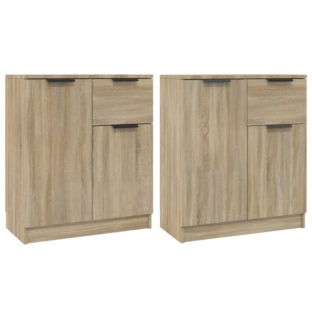 Sideboards 2 pcs Sonoma Oak 60 x 30 x 70 cm engineered wood