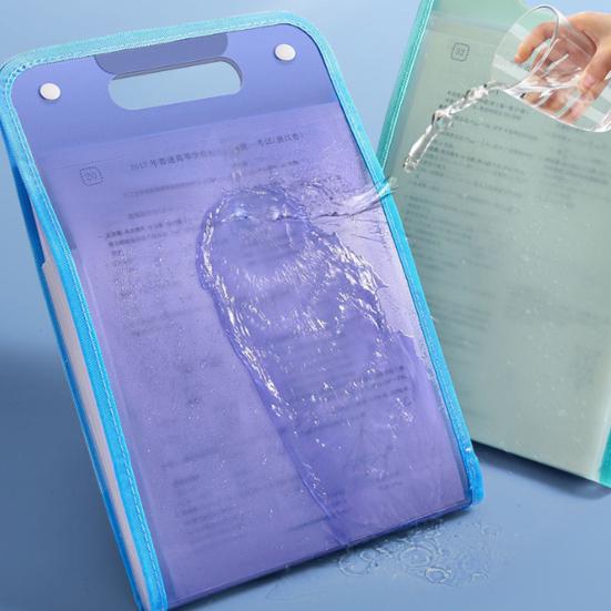 Yousheng A4 Expanding File Folder with 13 Pockets Handheld Accordion Organizer Clear Cover Portable Document Holder for Students Office