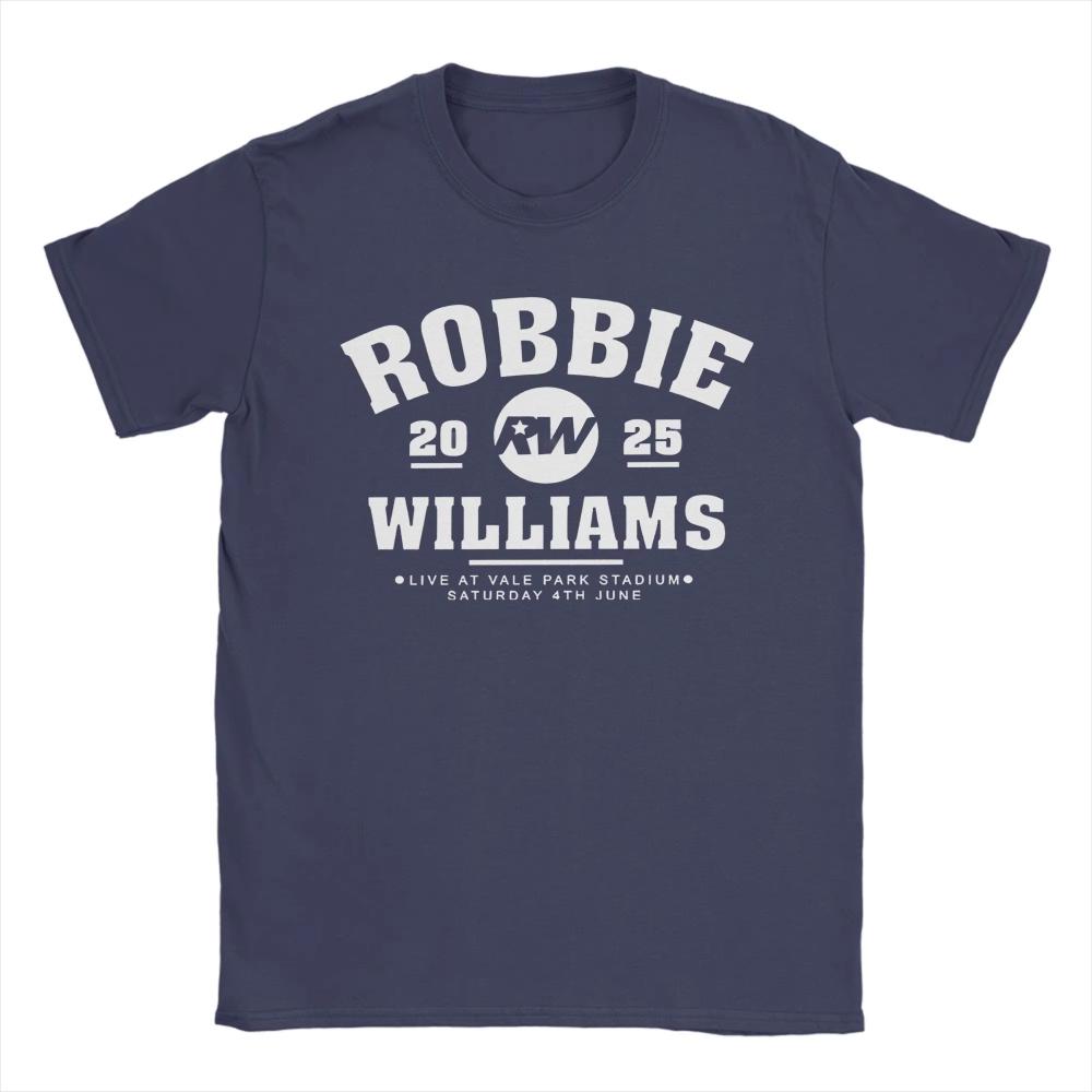 

Robbie Williams Live 2026 Concert T Shirts for Men Women Cotton Fashion T-Shirts O Neck RW Singer Tee Shirt Clothing New Arrival S