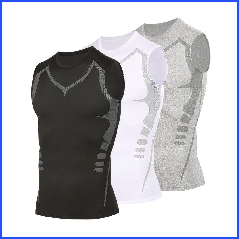 Men's Quick-Dry Ultra-Elastic Sleeveless Sports Vest - Breathable, Sweat-Absorbing Fitness Wear for Outdoor Running