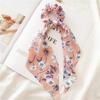 Floral Fabric Scrunchie Hair Tie with Long Ribbon Bow Lightweight Elastic Hair Accessory for Women and Girls Suitable for Various Hairstyles