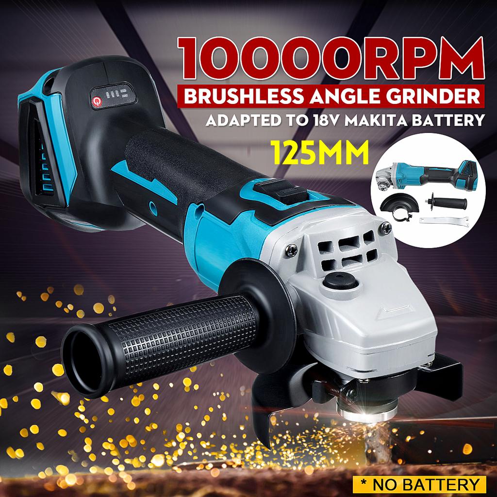 125mm/100mm Brushless Cordless Impact Smerigliatrice angolare elettrica Utensili elettrici Lucidatura Rettifica Macchina da taglio per batteria 18V