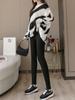 Winter Vintage Thicken Lambwool Leggings Women Warm Fleece Lined Thermal Ankle-Length Pants Sexy Hight Waist Skinny Fitness Leggins