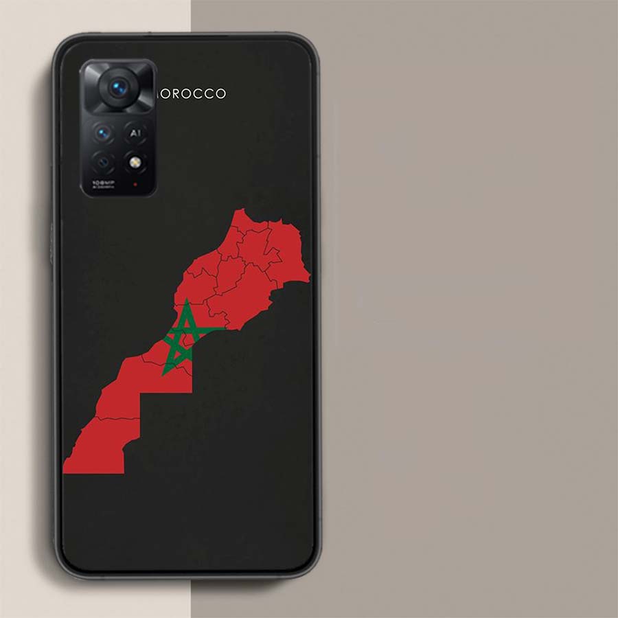 Morocco Flag Phone Case For Xiaomi Redmi Note 12 Pro Plus 5G 12S 11 11E 11T Pro 10 9 8 7 11S 10S 4G 9T 8T 9S Capa Coque Cover So