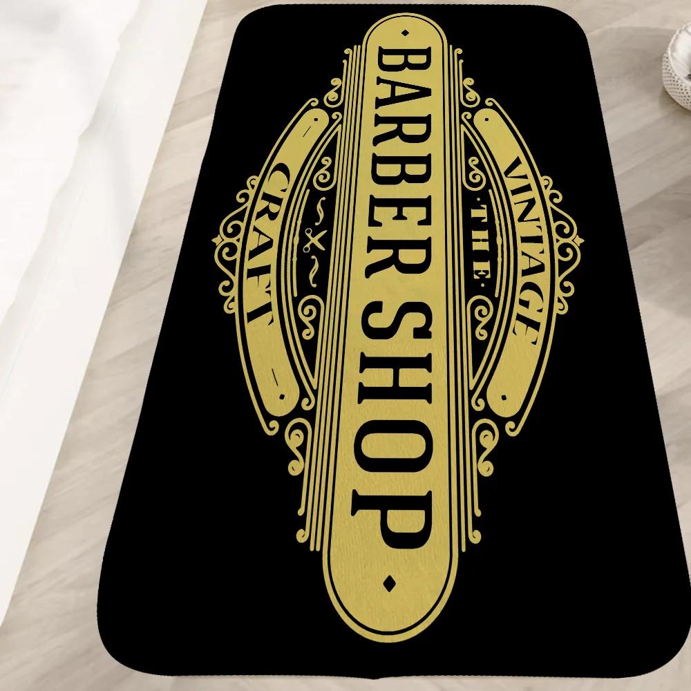 Barber Shop Entrance Door Mat Bathroom Rug Custom Doormat Carpet In the Living Room Mats Modern Home Decor Floor Carpets Bath
