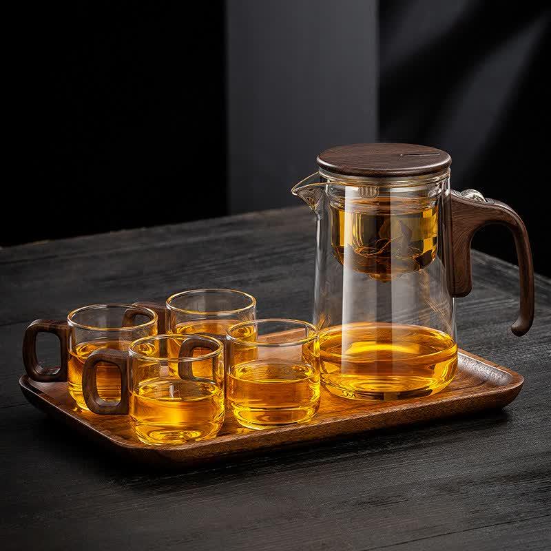 Heat-Resistant All-Glass Magnetic Tea Maker Set