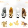 Simulation Fur Squirrel Miniatures Plush Squirrel Pendant Ornament  Children Birthday Gift