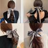 Elegant Plaid Headbands Silk Scarf Hair Rope With Beautiful Houndstooth Design For Women