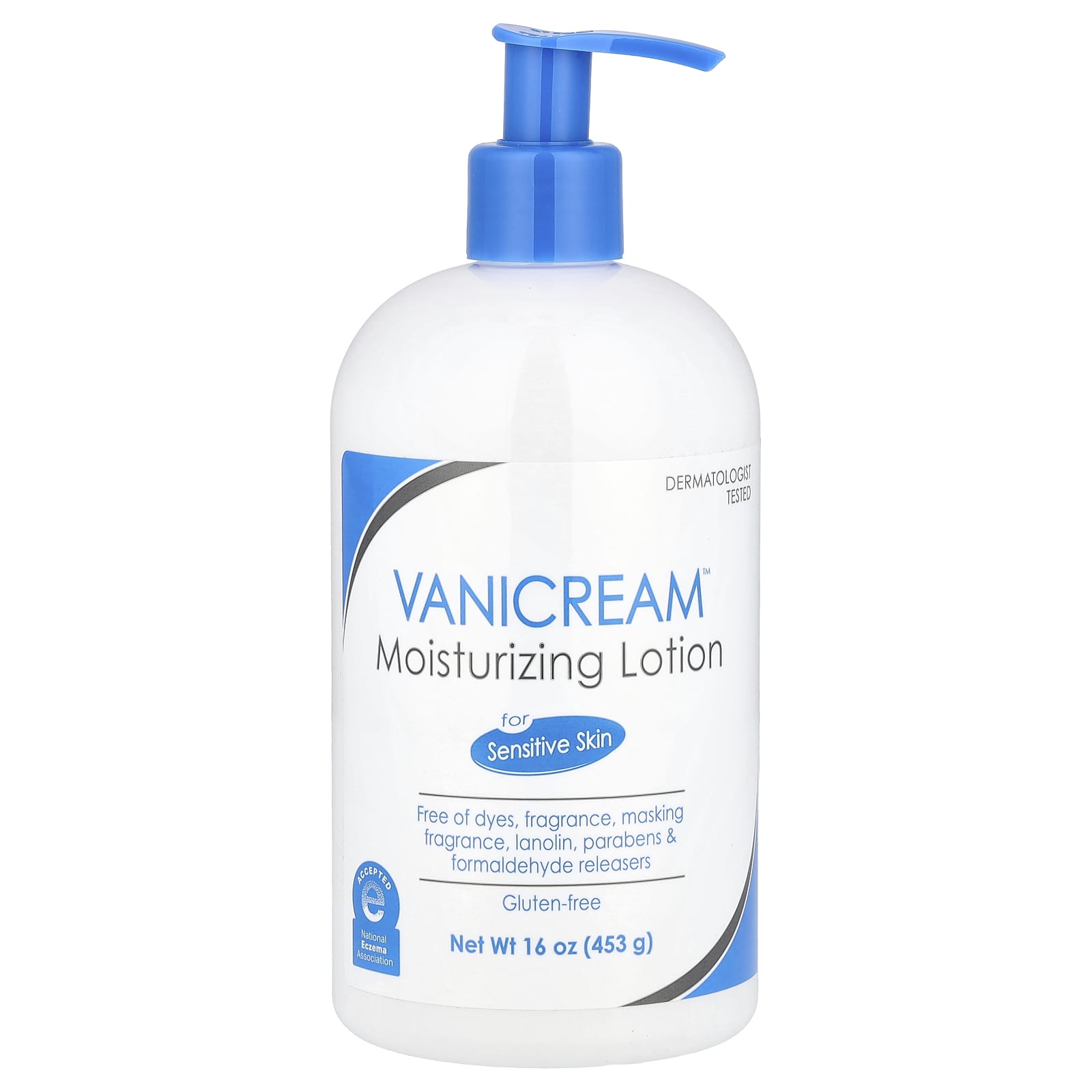 

Vanicream, зволожуючий лосьйон для чутливої ​​шкіри, без ароматизаторів, 16 унцій (453 г)