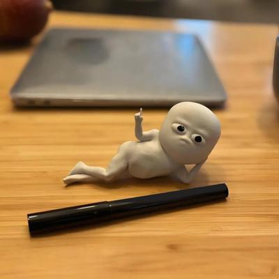Little Guy Figurine Handmade 3D Printed Chill Vibes Lying Man Car Dashboard