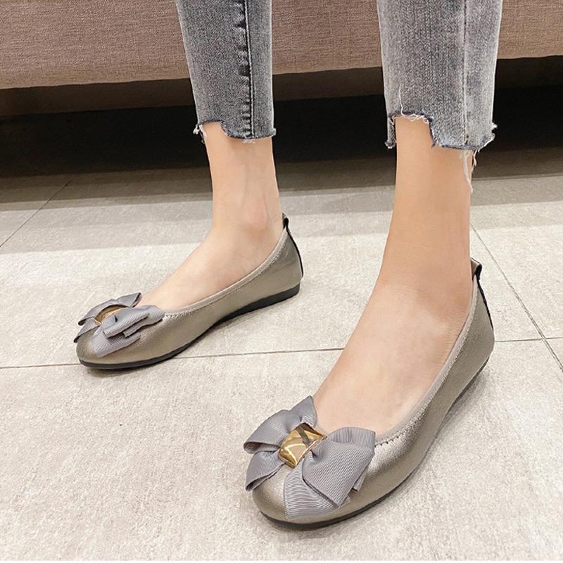 2026 Spring Summer Ballet Flats Women Single Shoes Flat Elegant Ladies Brand Shoes Soft Comfortable Plus Size 42