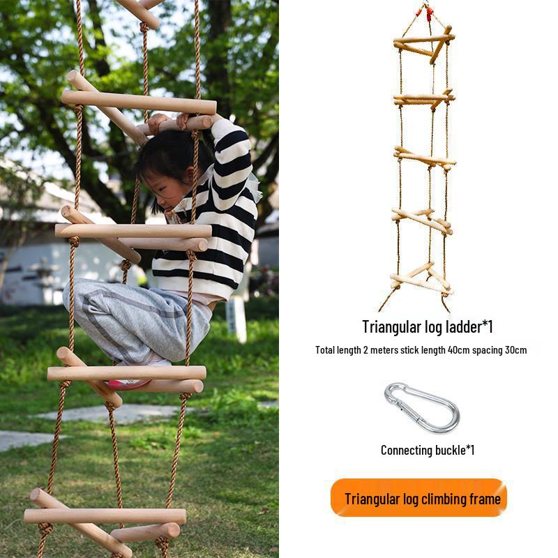 Outdoor Kids' Rope Ladder Swing for Sensory Integration and Climbing Activities