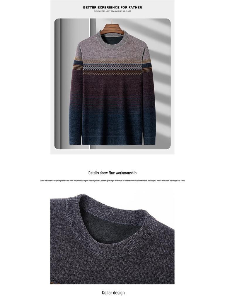 Herren Winter Chenille Fleece Pullover - Warm & Verdickt für Papa