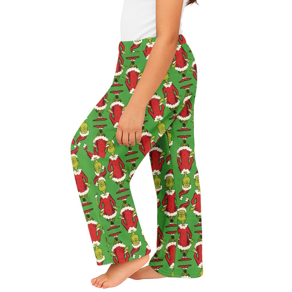 Children's Winter Pants Full Length Long Trousers Printed Pants