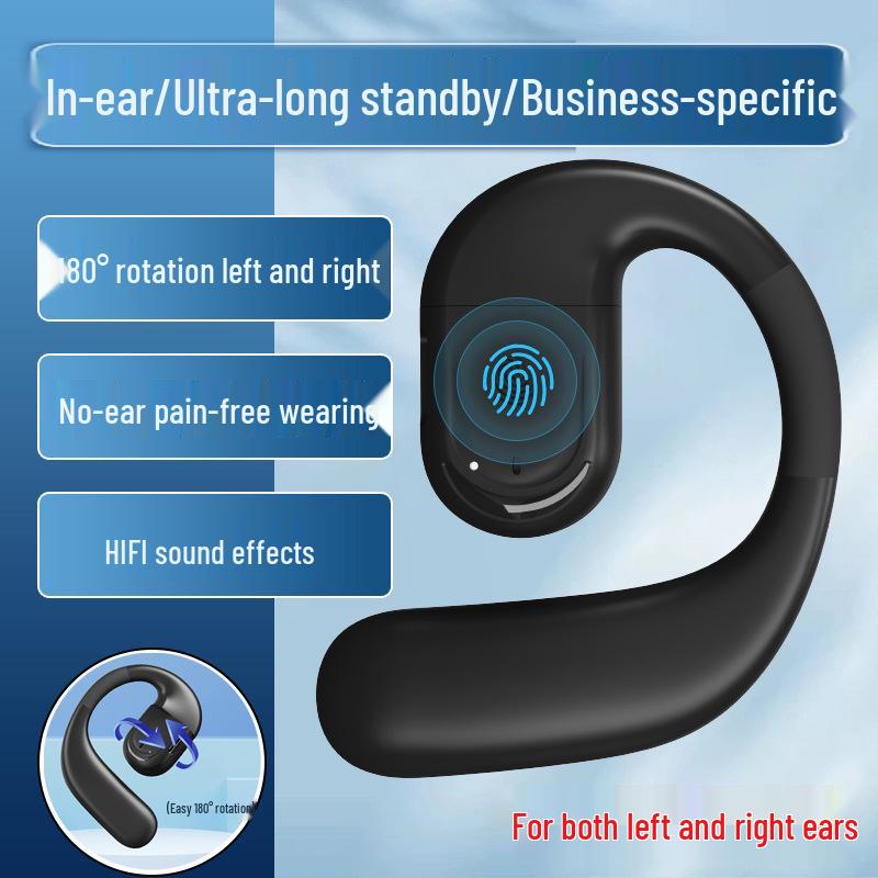 2025 Wireless Air Conduction Headphones with Rotating Ear Design, Long Battery Life, and HD Calls