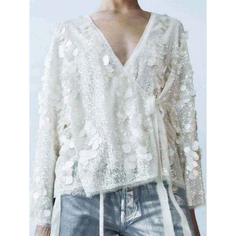 Long Sleeve Solid Color Shirt With Transparent Mesh For Casual Office Wear