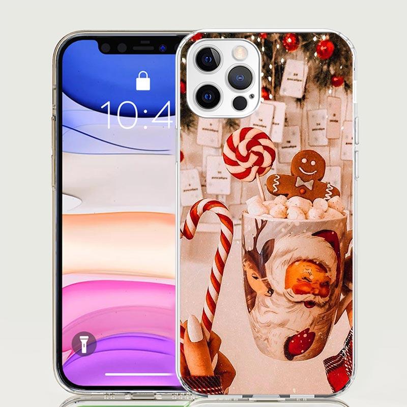 Winter Coffee Christmas Phone Case For iPhone 17 Air 16 15 Plus 11 14 Pro Max 13 Mini 12 7 8 + SE Pattern Art Customized Cover 1