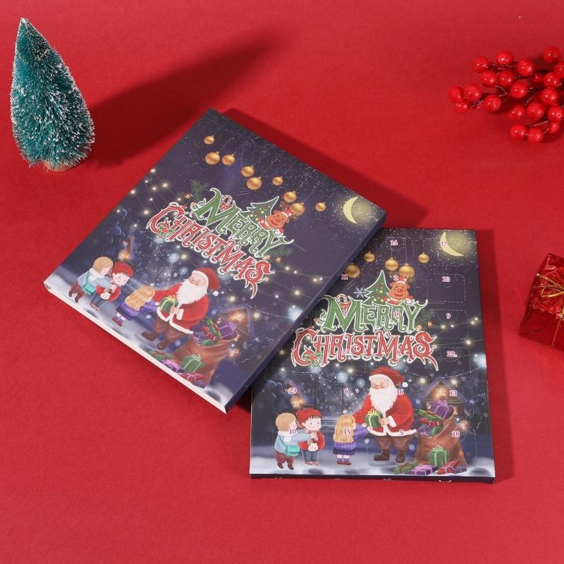 Christmas Advent Calendar Craft Set Christmas DIY Beaded Necklace with 22 Beads and 2 Chain Countdown Calendars