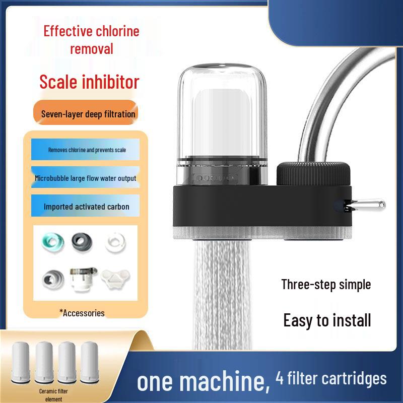 Purificator de apă pentru robinet de bucătărie, filtru de declorinare și rezistent la stropire