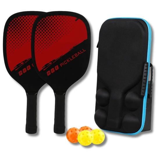 

KNK Pickleball Paddle Set - Wood Fiber Paddle, 2 Outdoor Balls, Protective Cover (Sportster Red)
