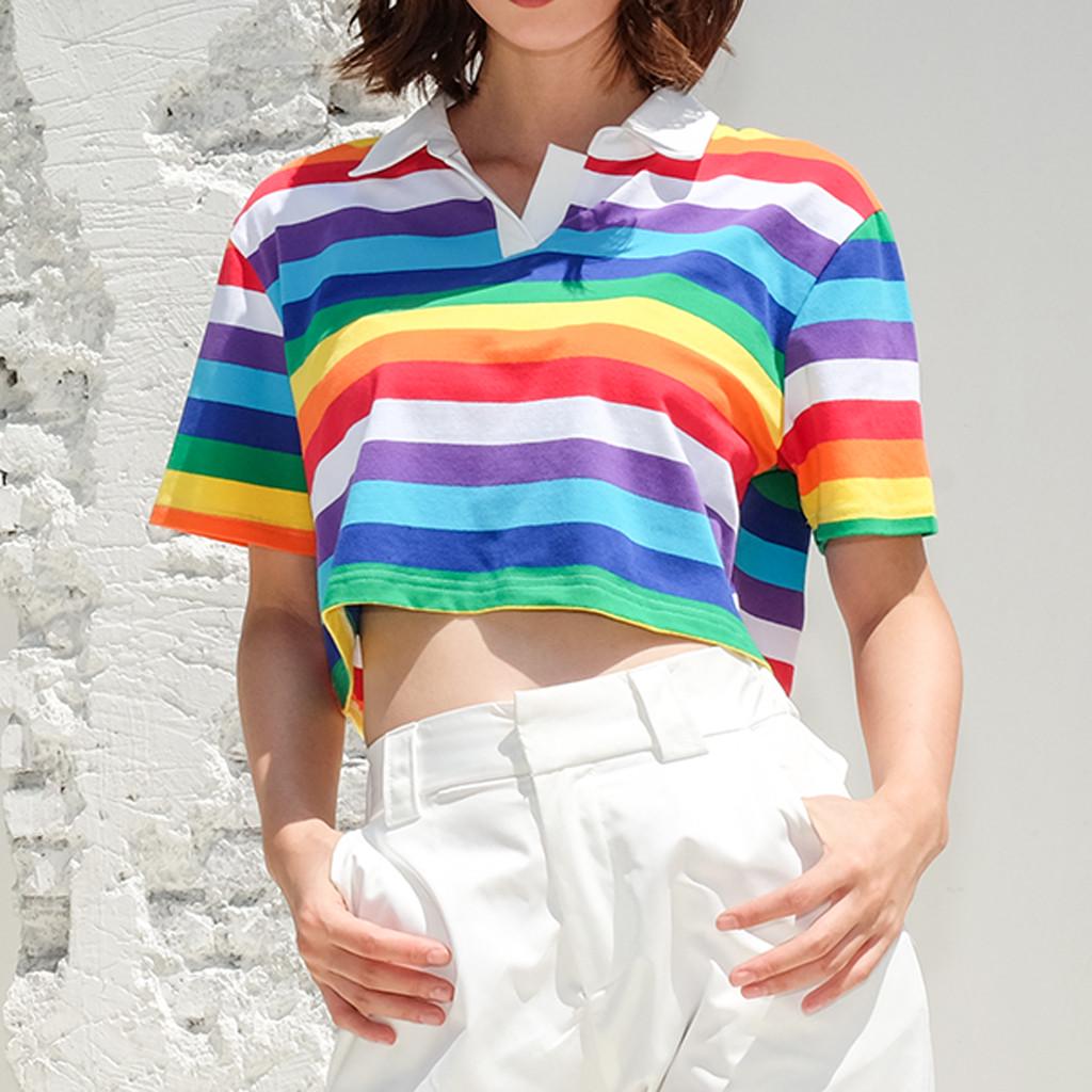 Buy Women Turn-down Collar Short Sleeve 