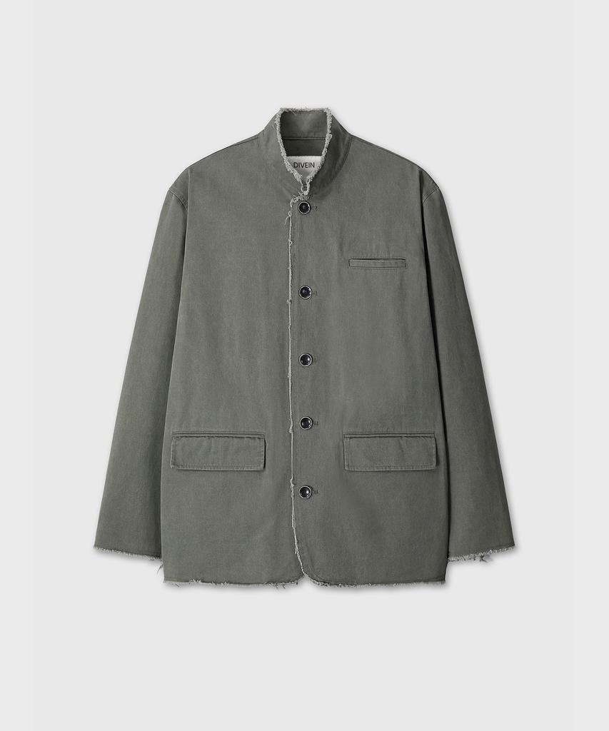 Divein Cut Off Tailored Jacket (Khaki)