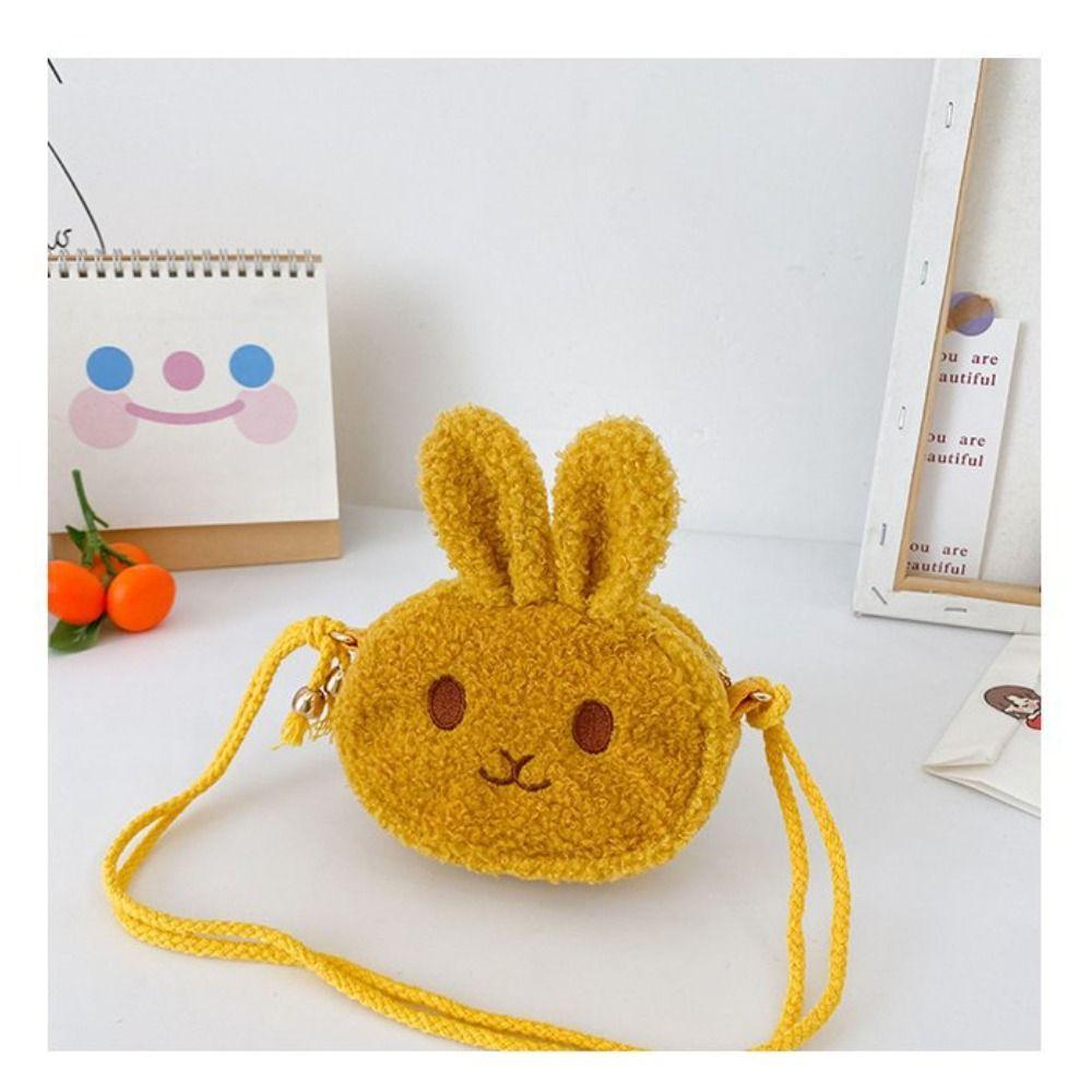Kids Purses New Year Gift Plush Handbag Rabbit Shoulder Bag Messenger Bag Crossbody Bag Coins Bag