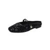 Fashion 2024 High Quality Women's Shoes New Hot Selling Fashion Baotou Women's Slippers Solid Color Sequined Casual Women's Flat Shoes