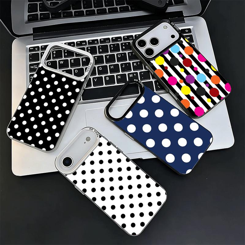 Polka Dots Art Fashion Desgin Shockproof Phone Case for iPhone 17 Air 16 16E 15 Pro Max 14 Plus 13 Mini 12 Back Cover Anti Fall