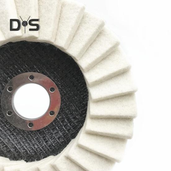 1/2/5 Stück 4,5 Zoll/5 Zoll Wollfilz-Lamellenpolierscheibe Wolle Rundpolier-Schwabbelscheibe Pad für Metall Marmor Stein Möbel Autowachs