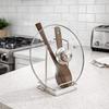 Non-Tipping Pot Lid Rack Rust-proof Spoon Rest Shelf Phone Holder Spatula Holder  Cooking Utensils
