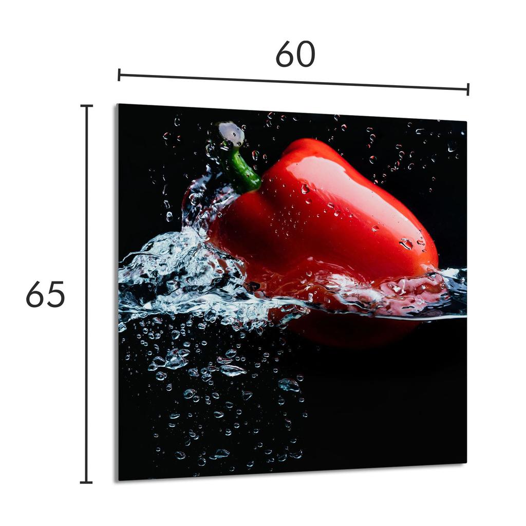 PANEL SZKLANY DO KUCHNI 60x65 Papryka