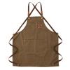 Künstler-Schürzen Baumwoll-Canvas Abnehmbare Schultergurte Weich Bequem Doppelt genähte Taschen Gartenschürze Braun