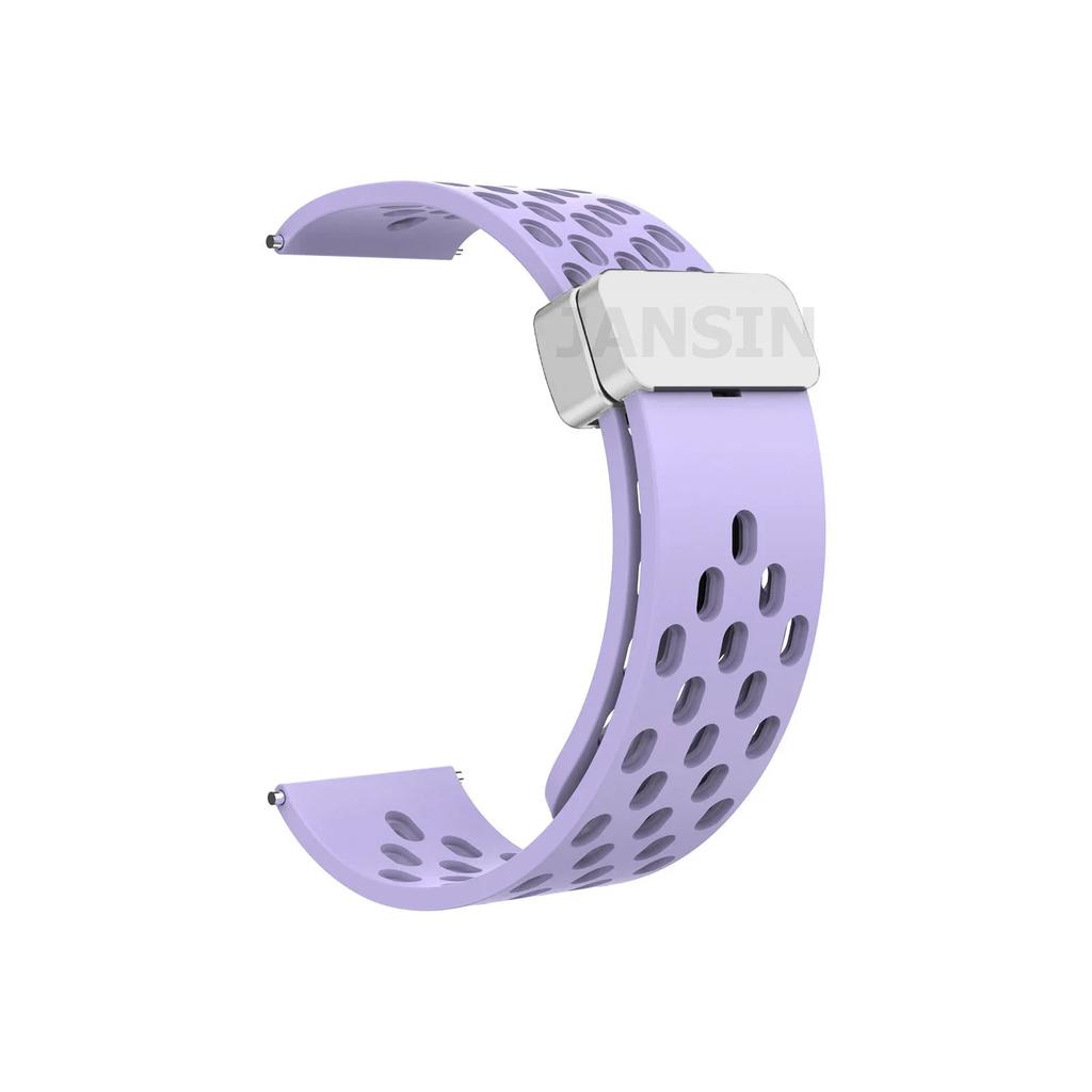 22mm Magnetic Silicone Strap For Amazfit Bip 6 5 5 Unity/GTR 2 3 4 Breathable For Amazfit Stratos/Balance/Pace Sports Wrist Belt