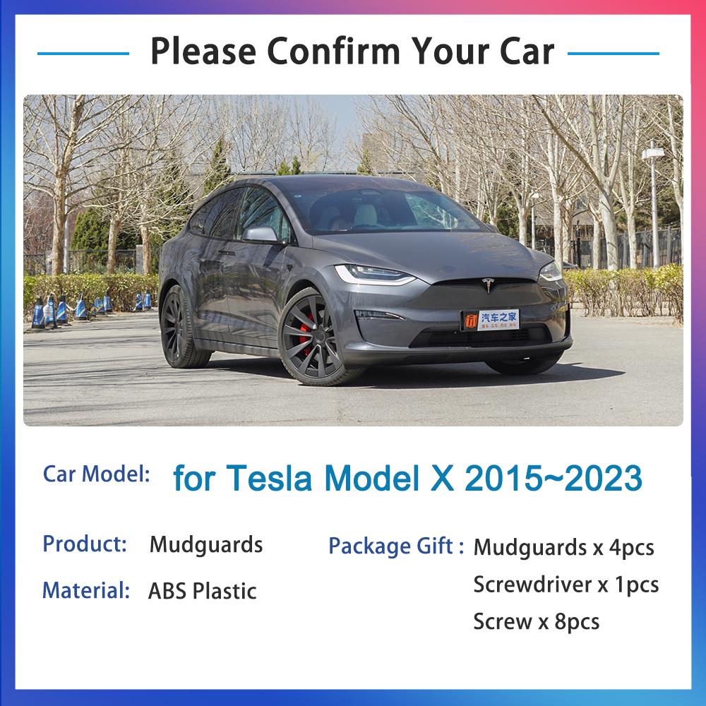 Schmutzfänger für Tesla Model X 2015~2023 2015 2016 2017 2018 Spritzschutz Kotflügel Vorne Hinten Kotflügelverbreiterung Autostyling