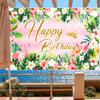 Hawaiian Aloha Party Decoration Summer Happy Birthday Musical Beach Backdrop Background Photography Tropical Tiki Baby Shower