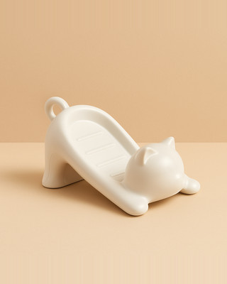 1/2ks Držák na mýdlo do koupelny Protiskluzový design Rychlé odvodnění Rozkošná miska na mýdlo pro kočky Snadné čištění Spořič mýdla