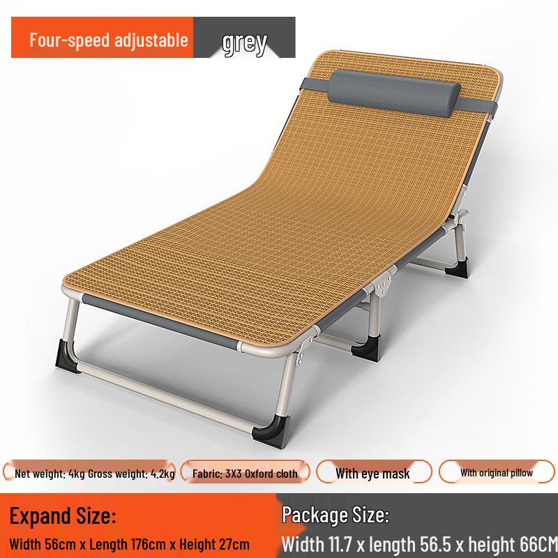 Multi-functional Folding Single Bed: Portable Recliner for Home, Office, and Camping Naps