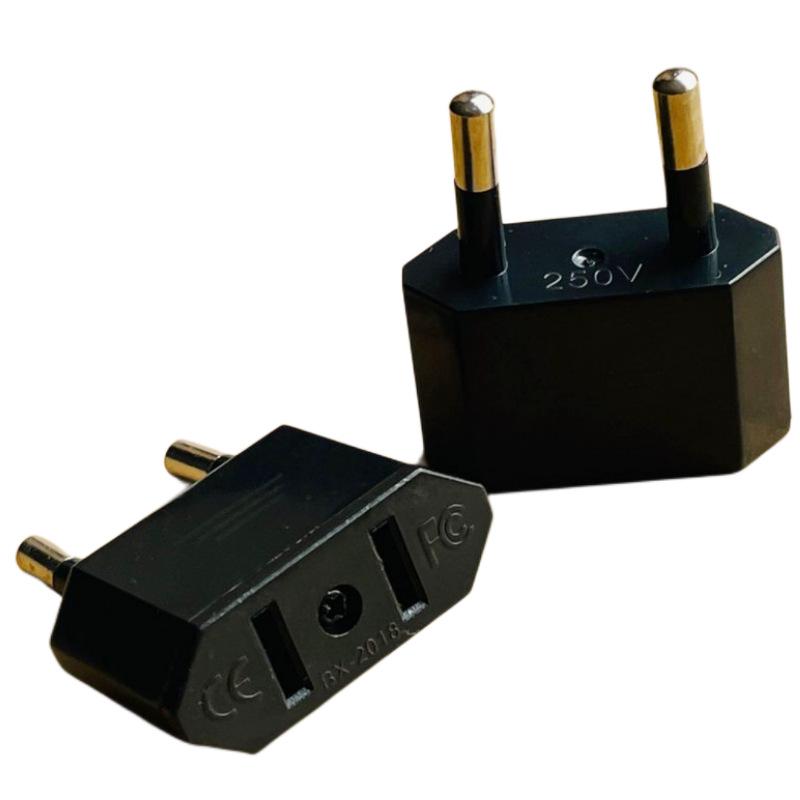 Euro to US Power Adapter Plug - Round to Flat Conversion Socket
