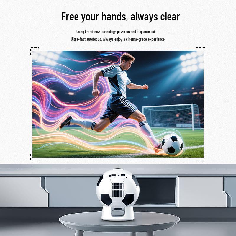 

Z18 4K HD WiFi Outdoor Football Projector with Electric Focus and Personalized Round Screen EU Plug