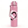 1PC Hand Drawn Sketch Heart Print 750ml Color Plastic Sports Water Bottle Leakproof Flip Straw Lid Suitable for Sports Office Home Use