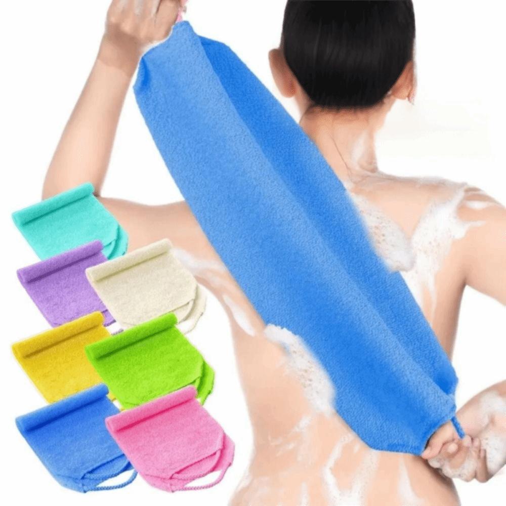 Soft Scrubbing Cloth Stretchable Bath Washcloth New Body Back Scrubber Belt  Bathroom Supplies