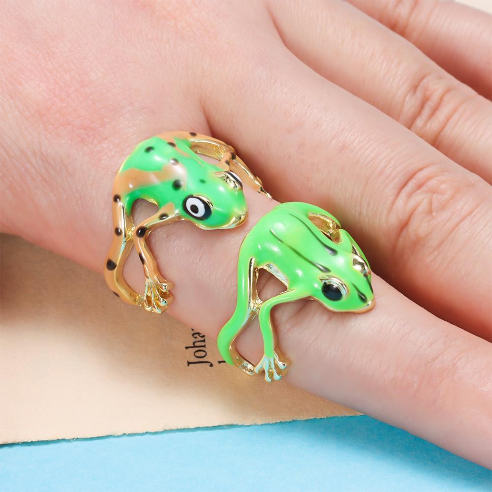 Opening Tree Frog Ring Alloy Jewelry Accessories Gift Adjustable Ring  For Women