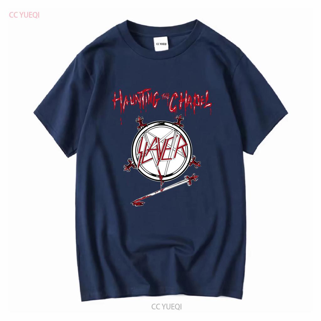 Slayer Haunting The Chapel T Shirt Mens Medium M Heavy Metal vintage Washed Stretched homme streetwear designer clothes Unisex