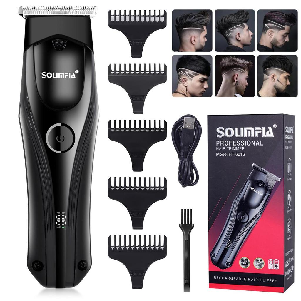 Solimpia Hair Clippers Beard Trimmer for Men Cordless Barber Clippers for Hair Cutting Machine Rechargeable Beard Trimmer