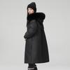 Women's Long Fashion Hooded Big Fur Collar Cotton Coat, Thin and Versatile Foreign Style Cotton Coat