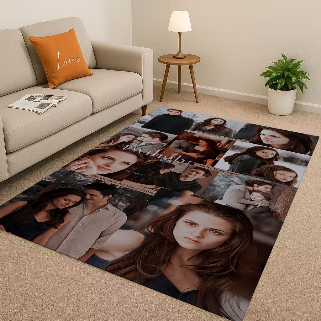 New Twilight Saga Bella Edward Vampire Movie Living Room Non-Slip Area Rug Carpet for Bedroom Playroom Sofa,Home Decor Doormat