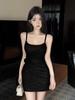 Sexy Low-Cut Spaghetti Strap Bodycon Dress for Women – Slim-Fit, Figure-Hugging Nightclub & Workwear Skirt