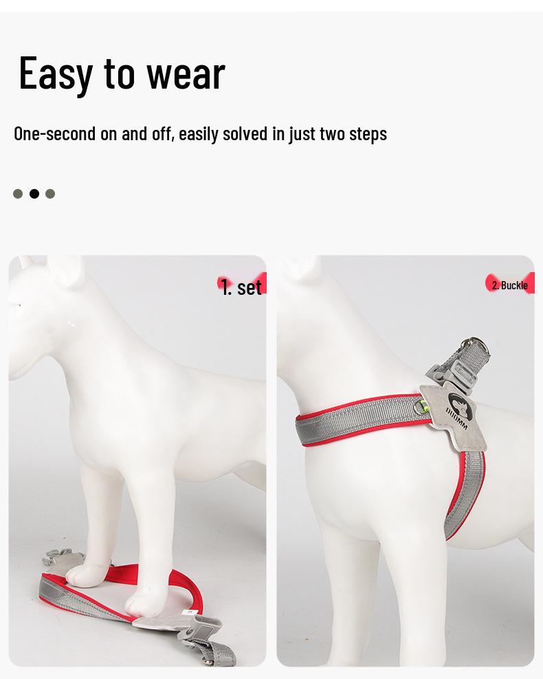 Adjustable Vest Dog Harness and Leash Set for Small to Medium Breeds - Corgi, Shiba Inu, French Bulldog